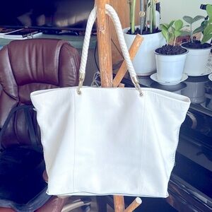 Large white grained leather Kate Spade New York Elliot Place Claudine tote